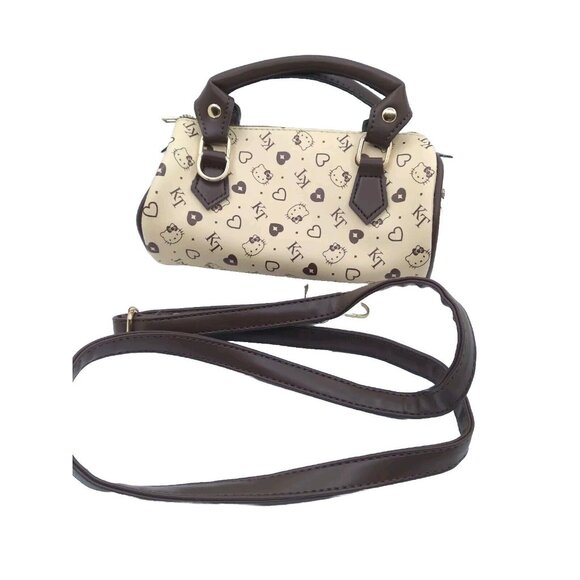 Hello Kitty Bag Y2k Retro Style Women  KT Print Cylinder Handbag 8.5" X 4" X 4" - Picture 1 of 10